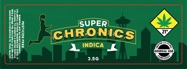 Super Chronics Jar Label 3.5g