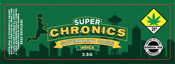 Super Chronics Jar Label 3.5g
