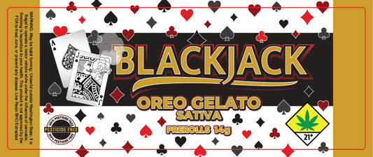 Black Jack Prerolls Label 14G
