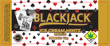 Black Jack Prerolls Label 14G