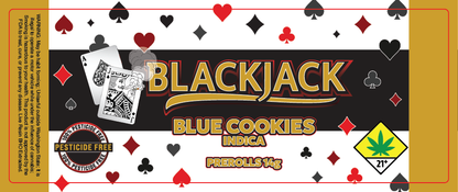 Black Jack Prerolls Label 14G