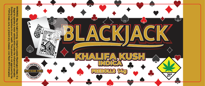 Black Jack Prerolls Label 14G