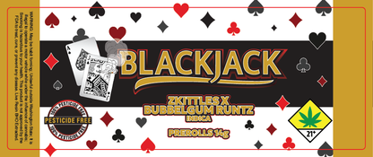 Black Jack Prerolls Label 14G