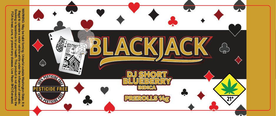 Black Jack Prerolls Label 14G