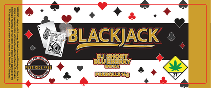 Black Jack Prerolls Label 14G