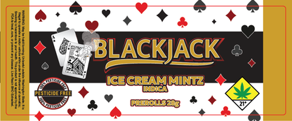 Black Jack Prerolls Label 28G
