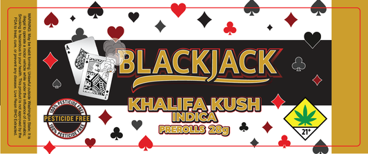 Black Jack Prerolls Label 28G