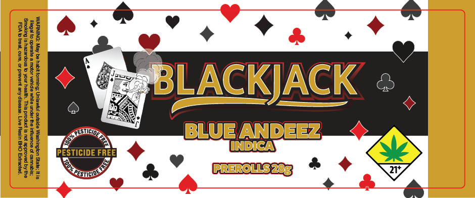 Black Jack Prerolls Label 28G