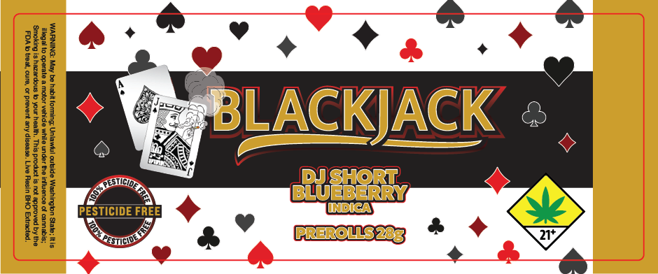 Black Jack Prerolls Label 28G