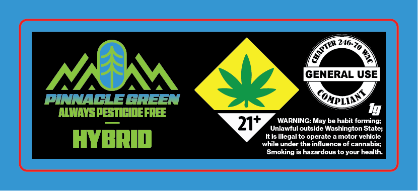 Pinnacle Green Jar Label 1g
