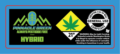 Pinnacle Green Jar Label 1g