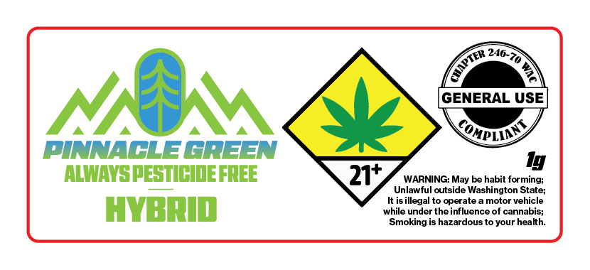 Pinnacle Green Jar Label 1g