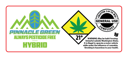 Pinnacle Green Jar Label 1g