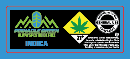 Pinnacle Green Jar Label 1g
