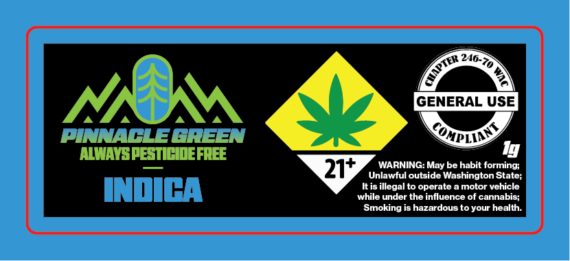 Pinnacle Green Jar Label 1g