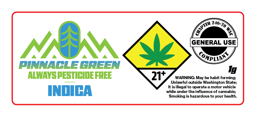 Pinnacle Green Jar Label 1g