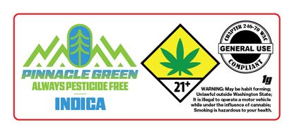 Pinnacle Green Jar Label 1g