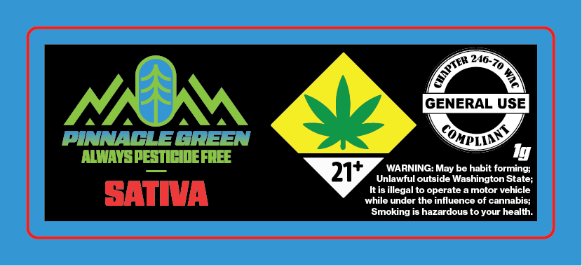 Pinnacle Green Jar Label 1g