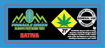 Pinnacle Green Jar Label 1g