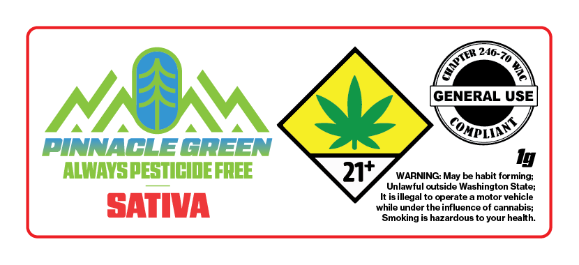 Pinnacle Green Jar Label 1g