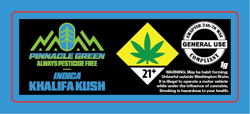 Pinnacle Green Jar Label 1g