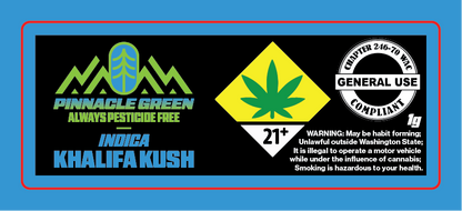 Pinnacle Green Jar Label 1g