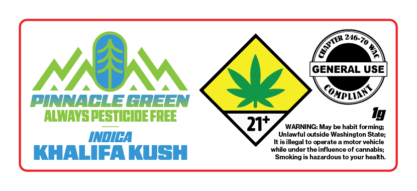 Pinnacle Green Jar Label 1g
