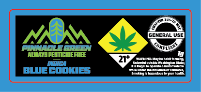 Pinnacle Green Jar Label 1g