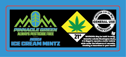 Pinnacle Green Jar Label 1g