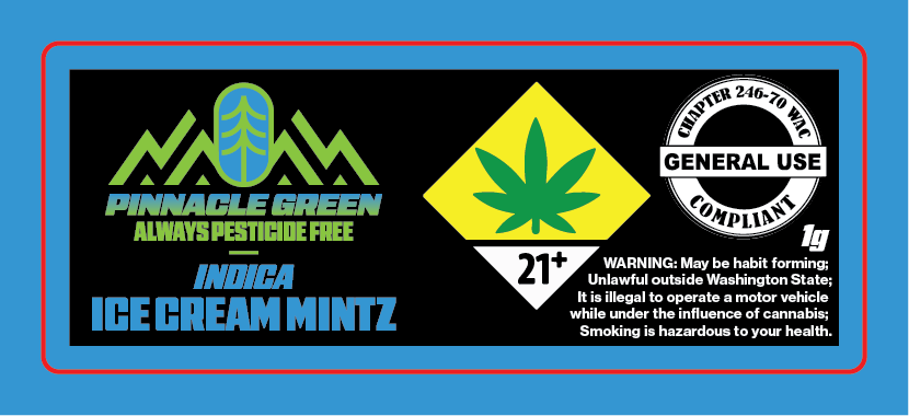 Pinnacle Green Jar Label 1g