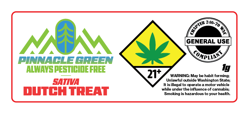 Pinnacle Green Jar Label 1g