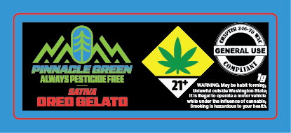 Pinnacle Green Jar Label 1g