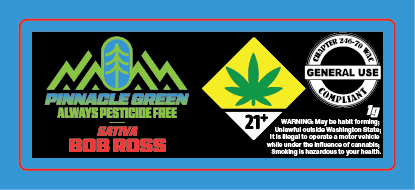 Pinnacle Green Jar Label 1g