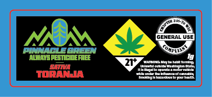 Pinnacle Green Jar Label 1g