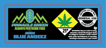 Pinnacle Green Jar Label 1g