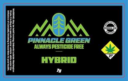 Pinnacle Green Jar Label 7g