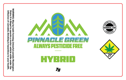 Pinnacle Green Jar Label 7g
