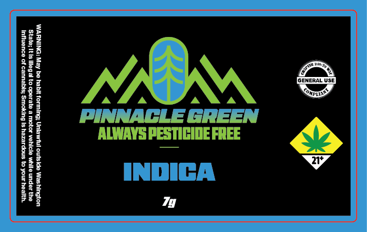 Pinnacle Green Jar Label 7g