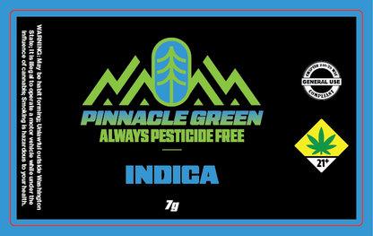 Pinnacle Green Jar Label 7g