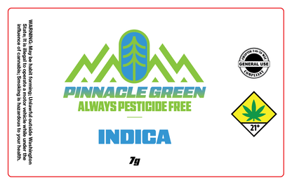 Pinnacle Green Jar Label 7g