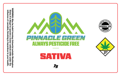 Pinnacle Green Jar Label 7g
