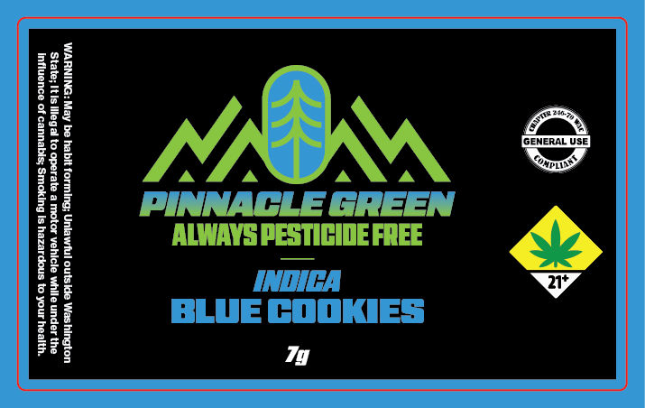 Pinnacle Green Jar Label 7g