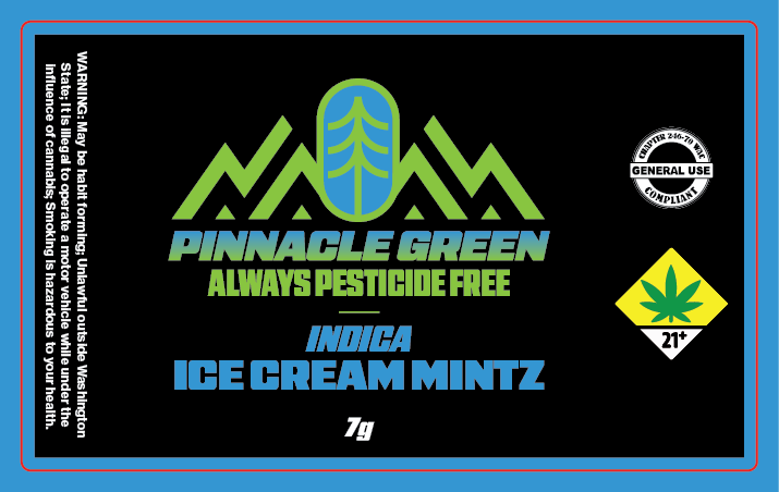 Pinnacle Green Jar Label 7g