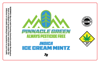 Pinnacle Green Jar Label 7g