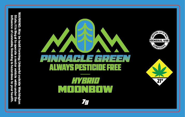 Pinnacle Green Jar Label 7g
