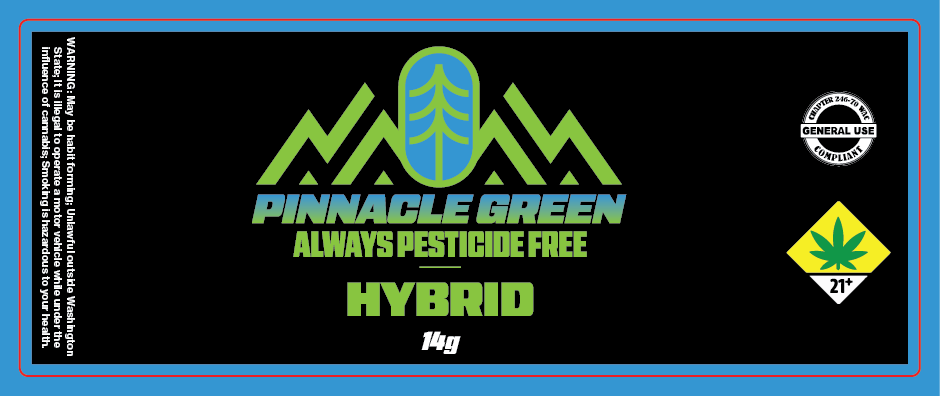 Pinnacle Green Jar Label 14g