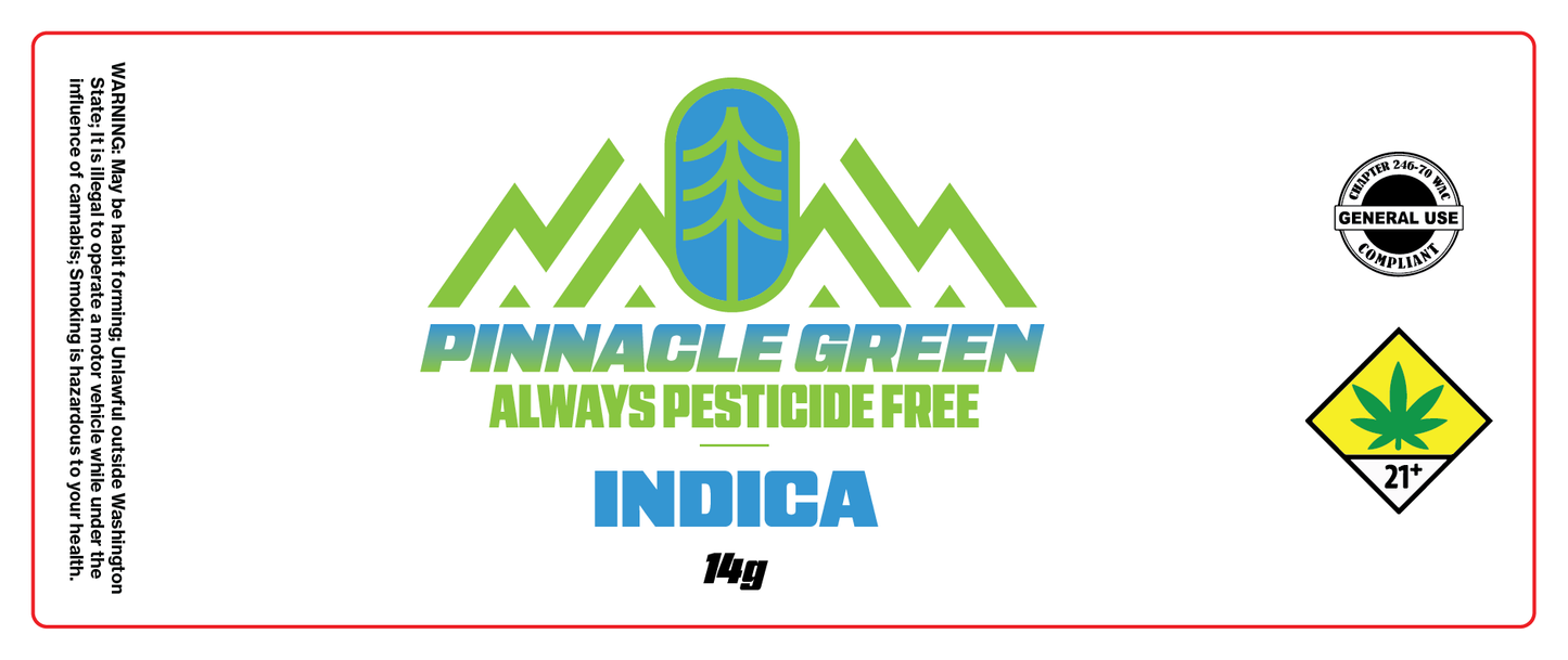 Pinnacle Green Jar Label 14g