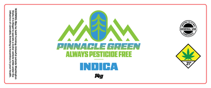 Pinnacle Green Jar Label 14g