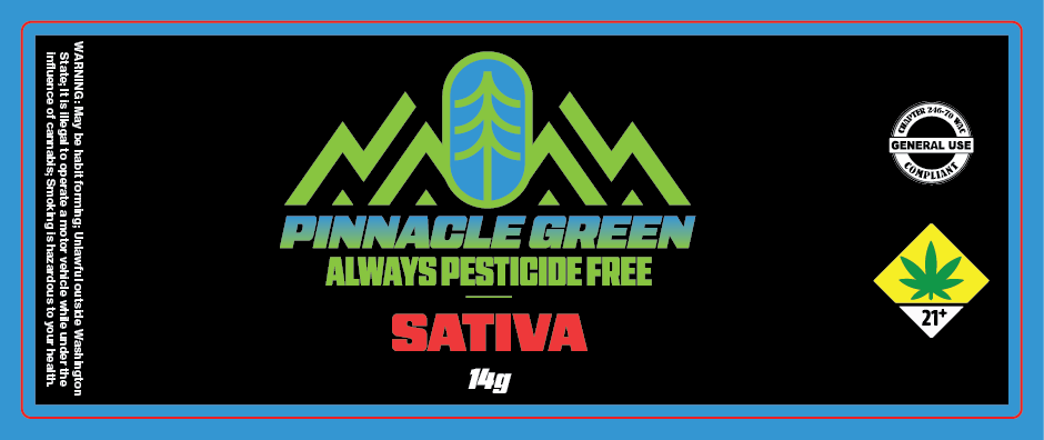 Pinnacle Green Jar Label 14g