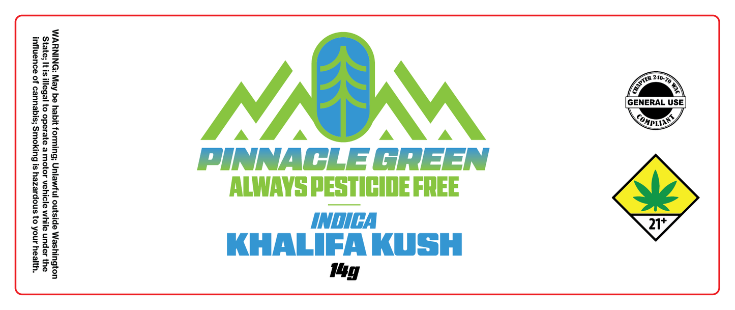 Pinnacle Green Jar Label 14g